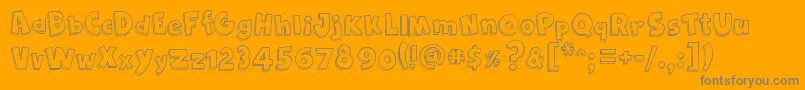 Cartoon2Us Font – Gray Fonts on Orange Background