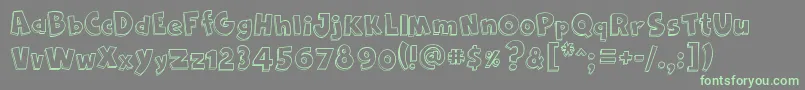 Cartoon2Us Font – Green Fonts on Gray Background