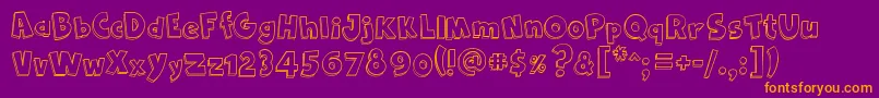 Cartoon2Us Font – Orange Fonts on Purple Background