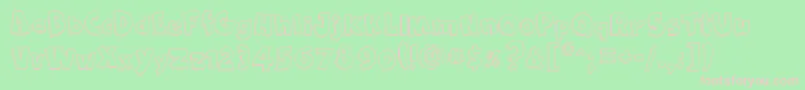 Cartoon2Us Font – Pink Fonts on Green Background