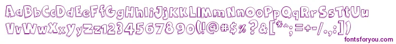 Cartoon2Us Font – Purple Fonts on White Background