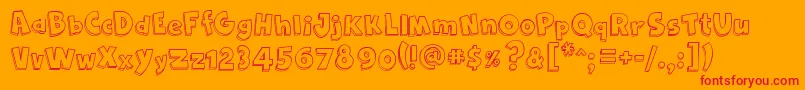 Cartoon2Us Font – Red Fonts on Orange Background