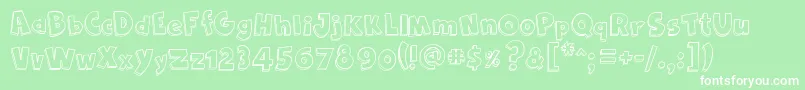 Cartoon2Us Font – White Fonts on Green Background