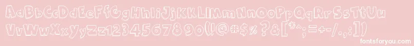 フォントCartoon2Us – ピンクの背景に白い文字