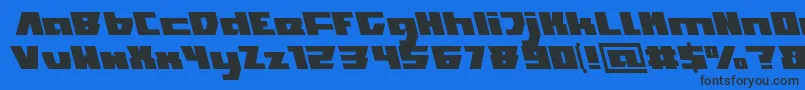 Transformation Font – Black Fonts on Blue Background