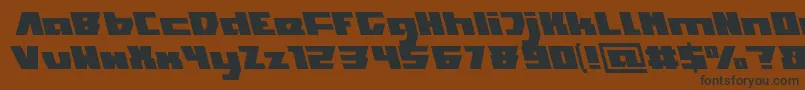 Transformation Font – Black Fonts on Brown Background