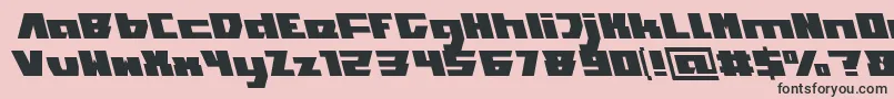 Transformation Font – Black Fonts on Pink Background