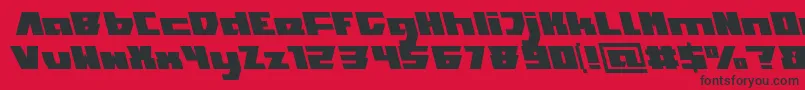 Transformation Font – Black Fonts on Red Background