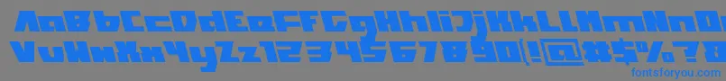 Transformation Font – Blue Fonts on Gray Background