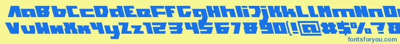 Transformation Font – Blue Fonts on Yellow Background