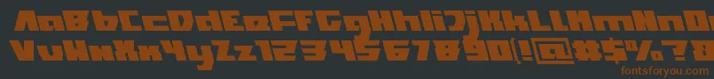 Transformation Font – Brown Fonts on Black Background