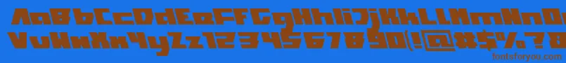 Transformation Font – Brown Fonts on Blue Background