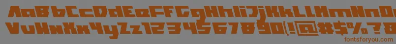Transformation Font – Brown Fonts on Gray Background