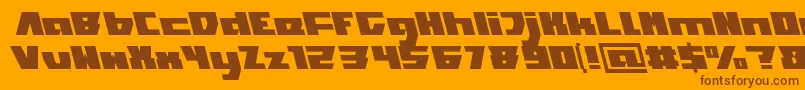 Transformation Font – Brown Fonts on Orange Background