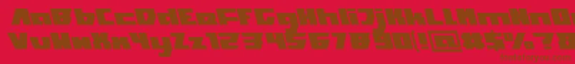 Transformation Font – Brown Fonts on Red Background