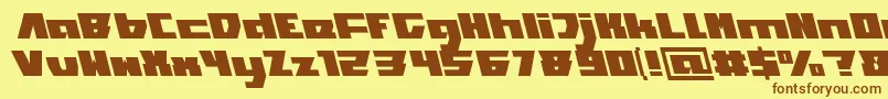 Transformation Font – Brown Fonts on Yellow Background