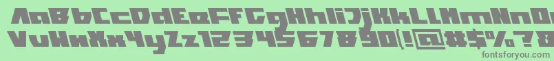 Transformation Font – Gray Fonts on Green Background