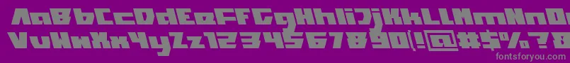 Transformation Font – Gray Fonts on Purple Background