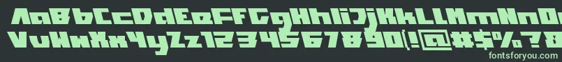 Transformation Font – Green Fonts on Black Background
