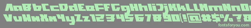 Transformation Font – Green Fonts on Gray Background