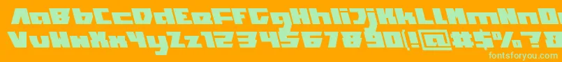 Transformation Font – Green Fonts on Orange Background