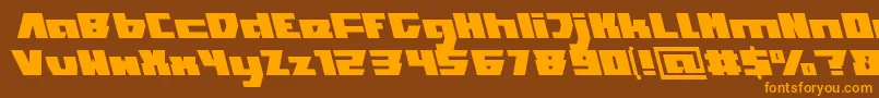 Transformation Font – Orange Fonts on Brown Background