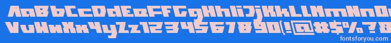 Transformation Font – Pink Fonts on Blue Background