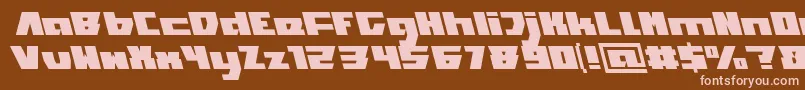 Transformation Font – Pink Fonts on Brown Background