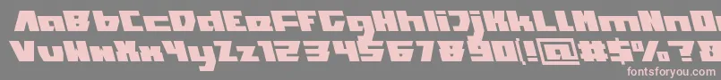 Transformation Font – Pink Fonts on Gray Background