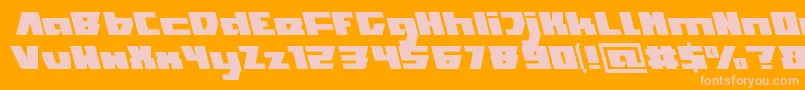 Transformation Font – Pink Fonts on Orange Background