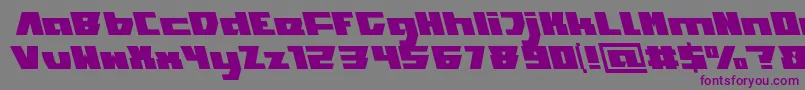 Transformation Font – Purple Fonts on Gray Background
