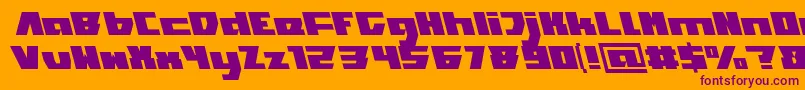 Transformation Font – Purple Fonts on Orange Background