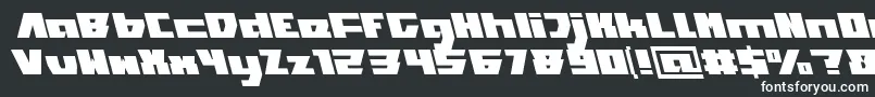 Transformation Font – White Fonts on Black Background