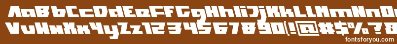 Transformation Font – White Fonts on Brown Background