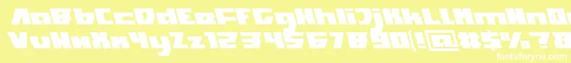 Transformation Font – White Fonts on Yellow Background