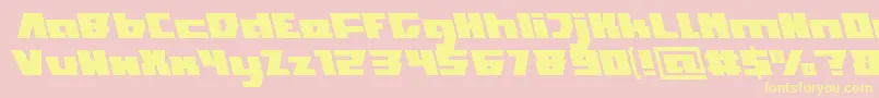 Transformation Font – Yellow Fonts on Pink Background