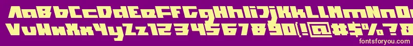 Transformation Font – Yellow Fonts on Purple Background
