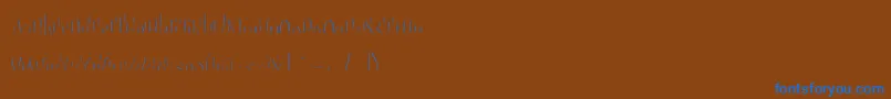 Шрифт Sudegnakno3c – синие шрифты на коричневом фоне