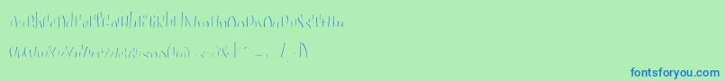 Czcionka Sudegnakno3c – niebieskie czcionki na zielonym tle
