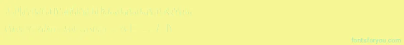 Sudegnakno3c-Schriftart – Grüne Schriften auf gelbem Hintergrund