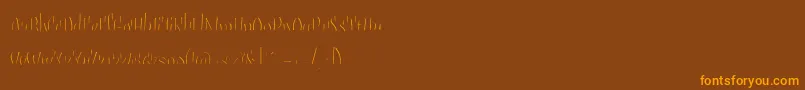 Czcionka Sudegnakno3c – pomarańczowe czcionki na brązowym tle