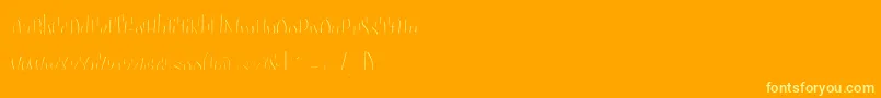 Sudegnakno3c-Schriftart – Gelbe Schriften auf orangefarbenem Hintergrund
