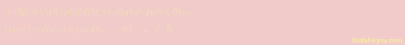 Sudegnakno3c Font – Yellow Fonts on Pink Background
