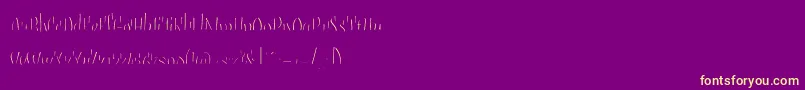 Sudegnakno3c Font – Yellow Fonts on Purple Background