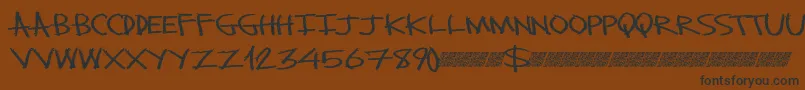 Monsterslash Font – Black Fonts on Brown Background