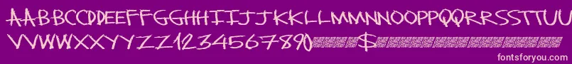 Monsterslash Font – Pink Fonts on Purple Background