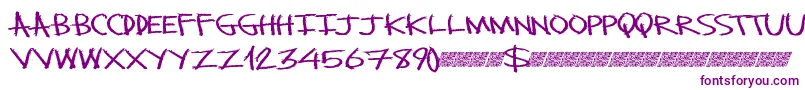 Monsterslash Font – Purple Fonts on White Background