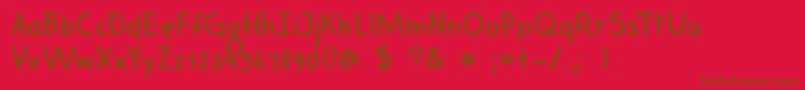 DkHarimau Font – Brown Fonts on Red Background