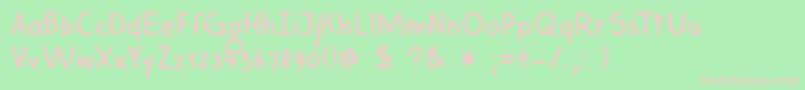 DkHarimau Font – Pink Fonts on Green Background