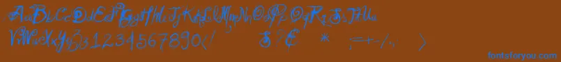 More about Vtksrelaxingblaze Font Vtksrelaxingblaze Font – Blue Fonts on Brown Background